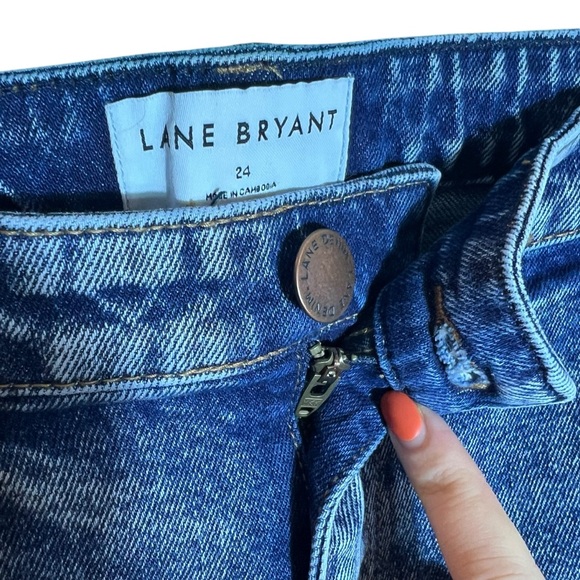 Lane Bryant Flex Magic Waistband Mid-Rise Straight Ankle Jean, Size 24 - Picture 4 of 13